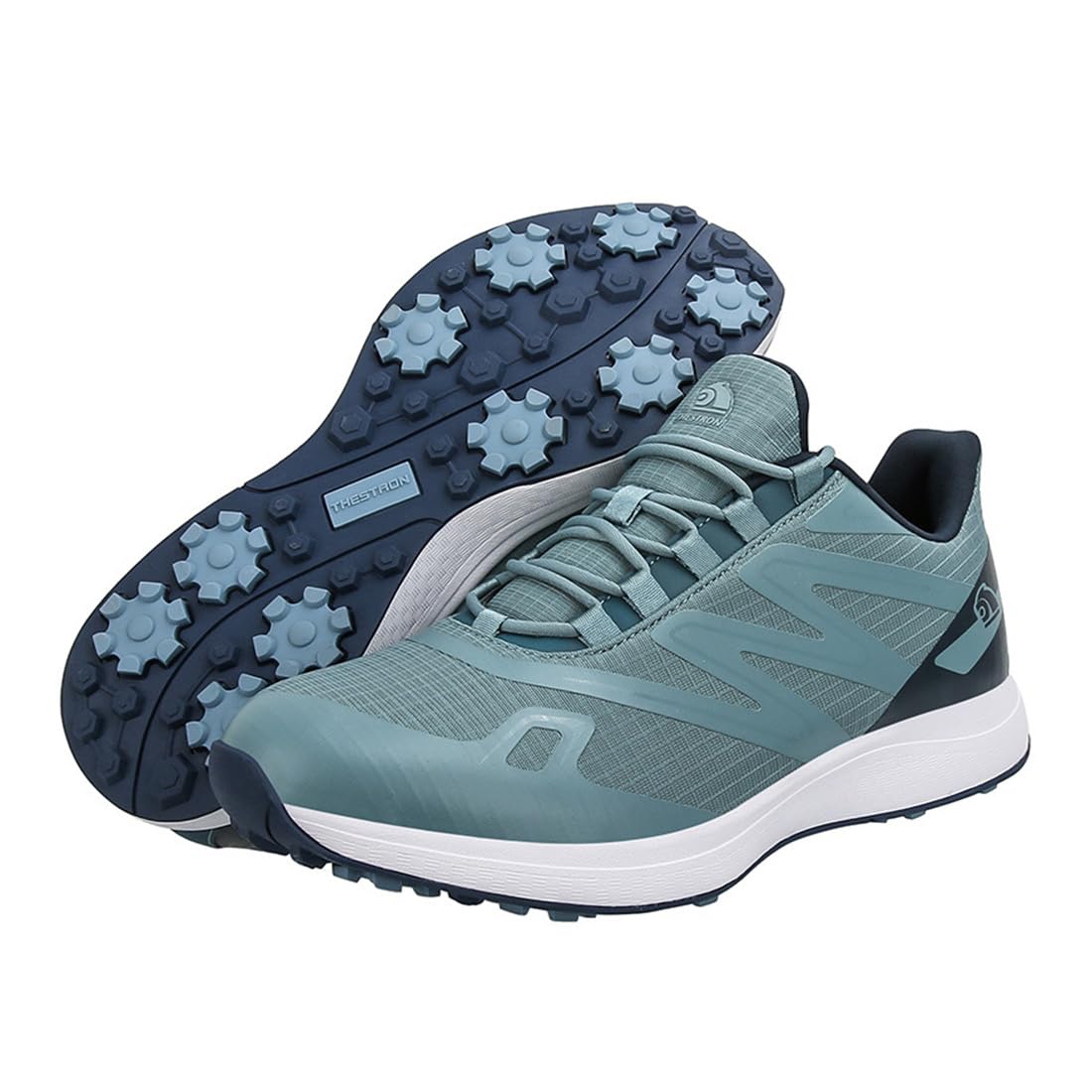 Golf Shoes for Men Spikeless Golf Sneakers Male Outdoor Anti Slip Walking Footwears Fashion Breathable Golfers Sport Trainers,Green,9.5