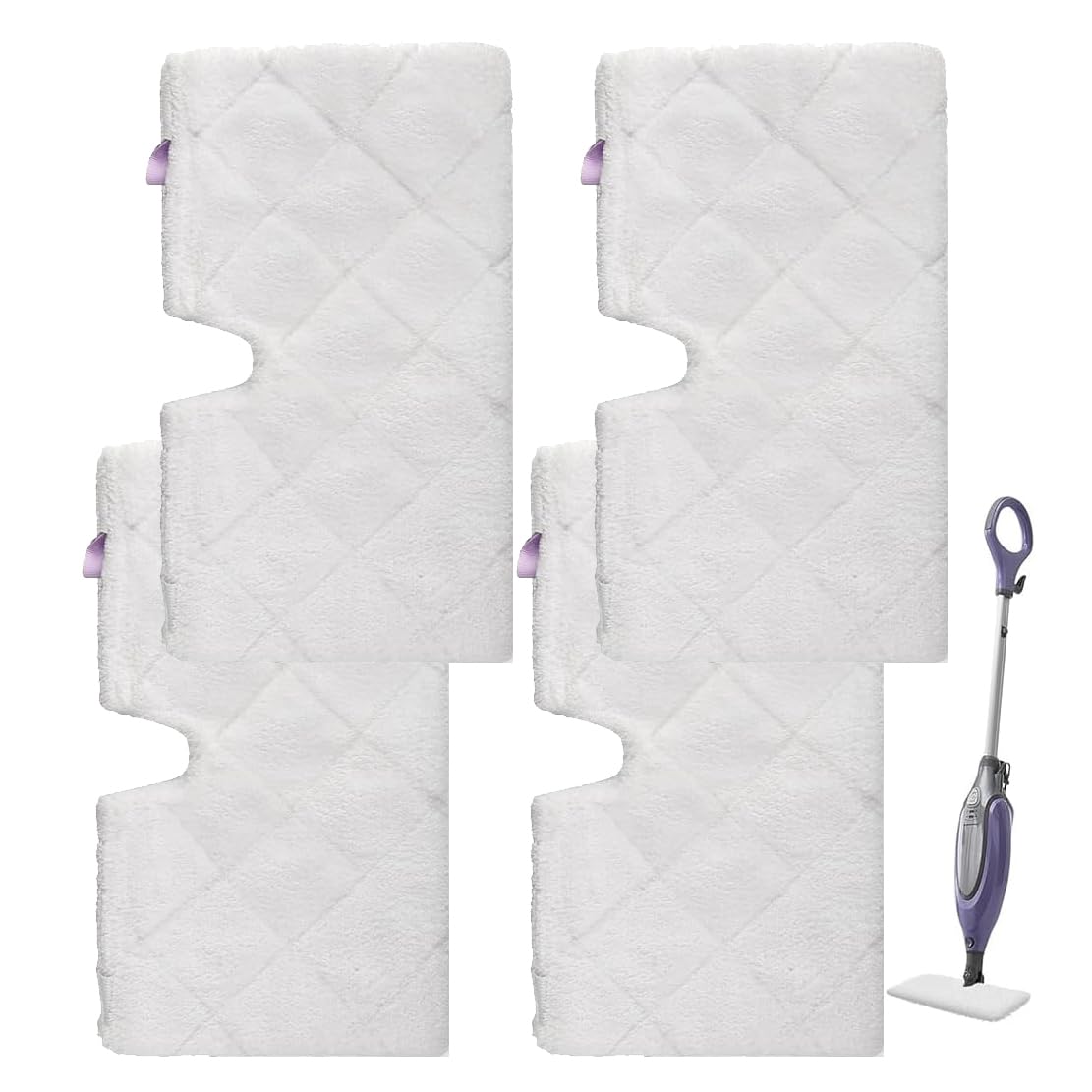 Sgizoku S3501 S3601 Steam Mop Replacement Pads for Shark S3501 S3601 S3550 S3801 S3901 S3601D S3801CO S3901D S3455K S2902 SE450 Steam and Scrub Pocket Mop Steamer Pads (4 Soft Pads)