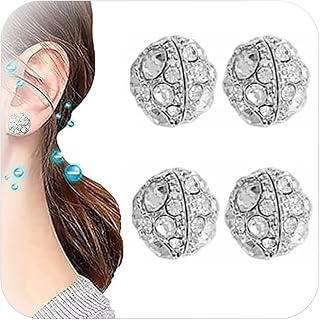 2 Pairs Dorina Acupressure Earrings Dorina Ear Acupressure Magnetherapy Earrings Non Piercing Magnetic Earrings Lymphatic Germanium Earrings for Women