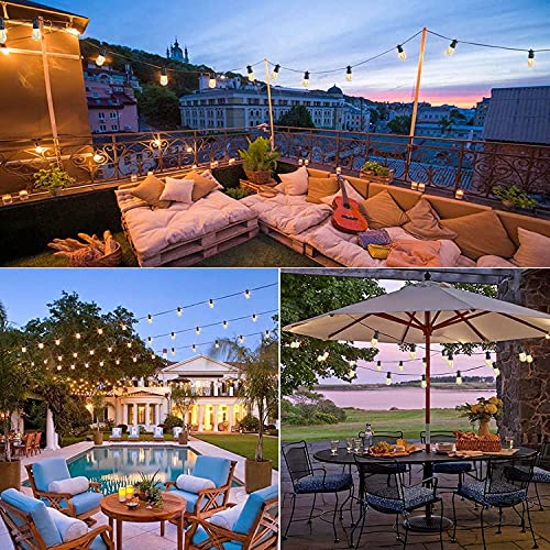 S14 LED Christmas Outdoor String Lights 48FT Patio Lights Outdoor Waterproof with 16 Shatterproof LED Bulbs, Hanging Backyard Lights UL Listed for Outside Deck Patio Garden Balcony Holiday Decorations - Image 7