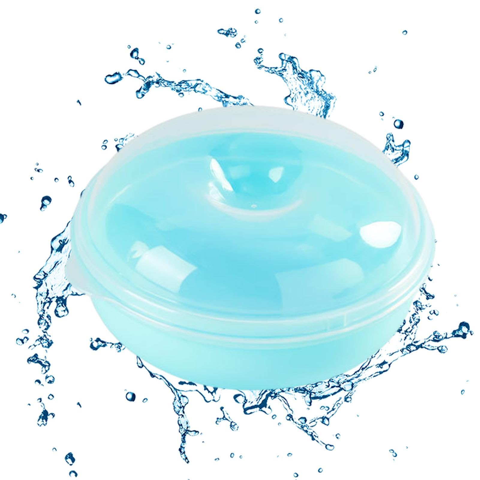 Yusheng Blue Round Bread Box,Bread Storage Box | Bagels Nuts Food Storage Containers With Airtight Lid, Storage And Organization Accessories For Kitchen Countertop