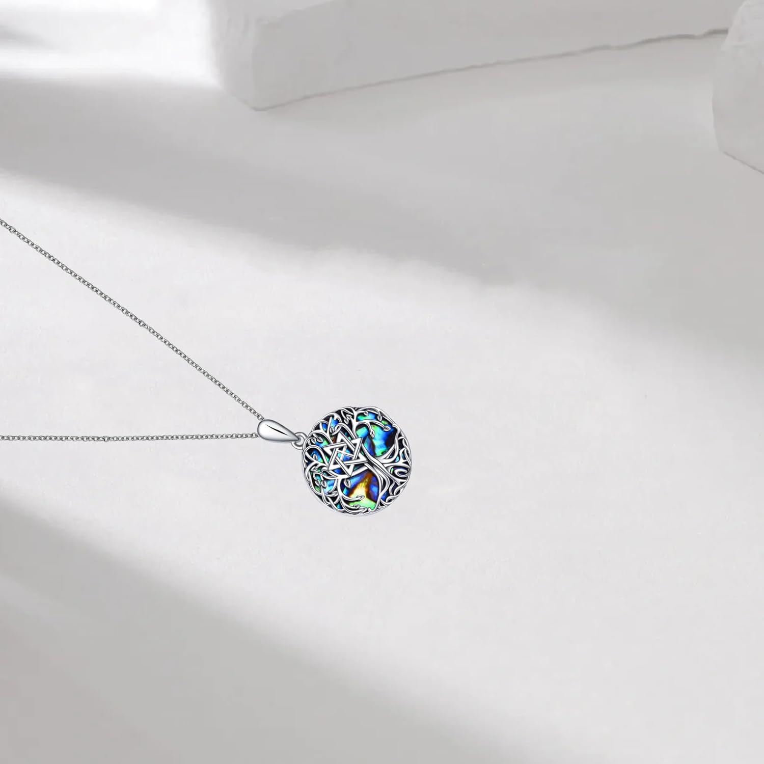 Star of David Necklace for Women Tree of Life Necklace for Men Jewish Star Necklace Women Jewish Gifts Star of David Pendant Silver Cross Necklaces for Men Star Jewelry Tree Gifts Christmas Birthday - Image 3