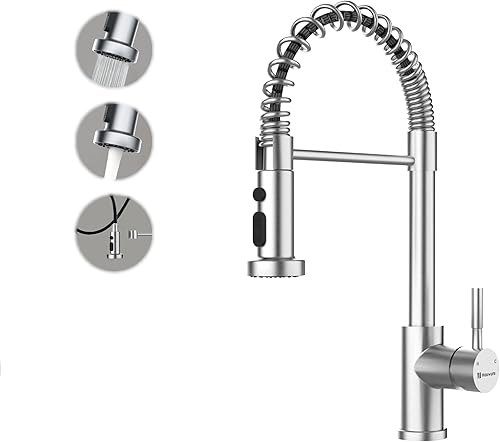 Miniatura 11 de Grifo de agua potable, grifo de filtro de agua para fregadero de cocina, grifo de filtro de agua de cocina de acero inoxidable sin plomo para