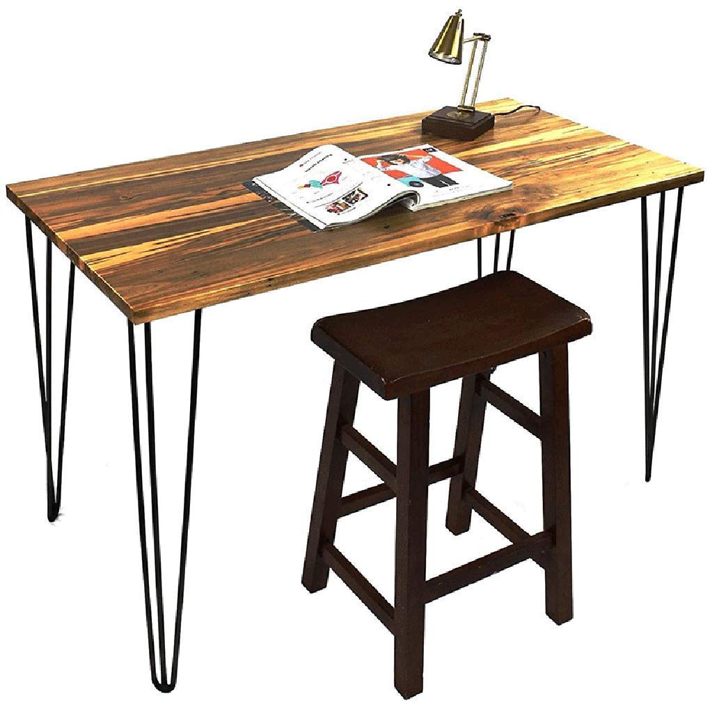 Muebles Piernas4Pcs Tabla de Horquilla Piedra Muebles Piernas Muebles Pies Piedra Piedra Diy Muebles Metal Acero Mesa Piernas con Tornillos Libre Protector Pies Estable, 3Rods, Negro/20Cm