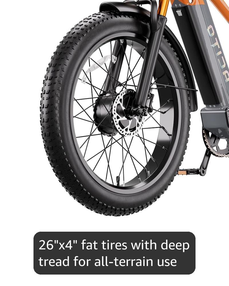 OTIDA Peak 3000W Dual Motors Electric Bike for Adults 32MPH with 48V 20Ah Battery, 26" x 4" Fat Tire Full Suspension Ebike with Hycraulic Dual Brakes, Mountain E-Bike Spoked/Mag Wheel