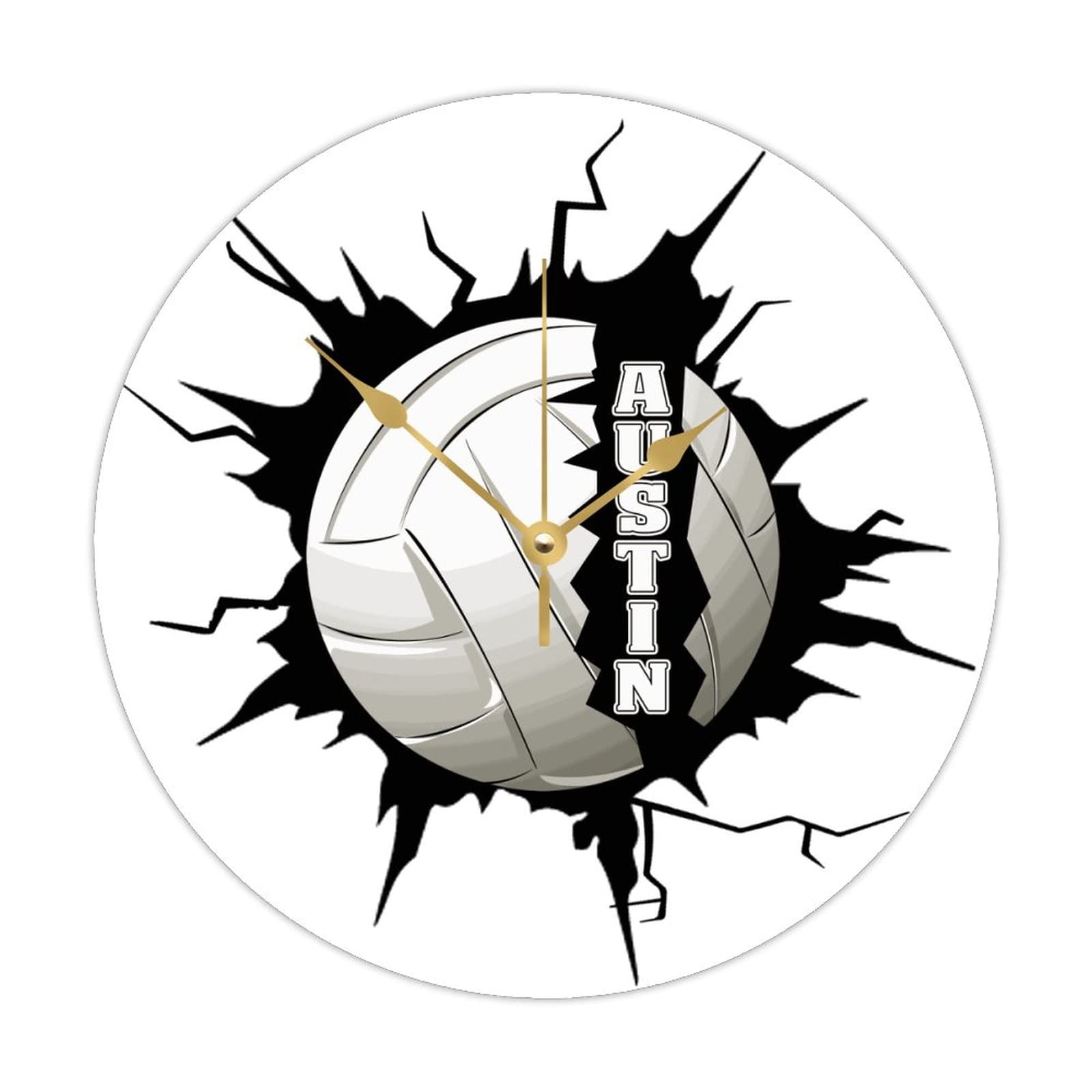 Horloge ronde en bois bonhomme de neige : idee cadeau pour les amateurs de sport
