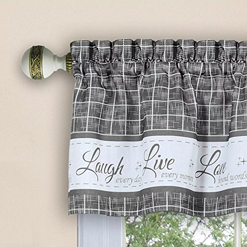 Achim Home Furnishings Achim Home Imports Live, Love, Laugh Window Curtain Valance, 58