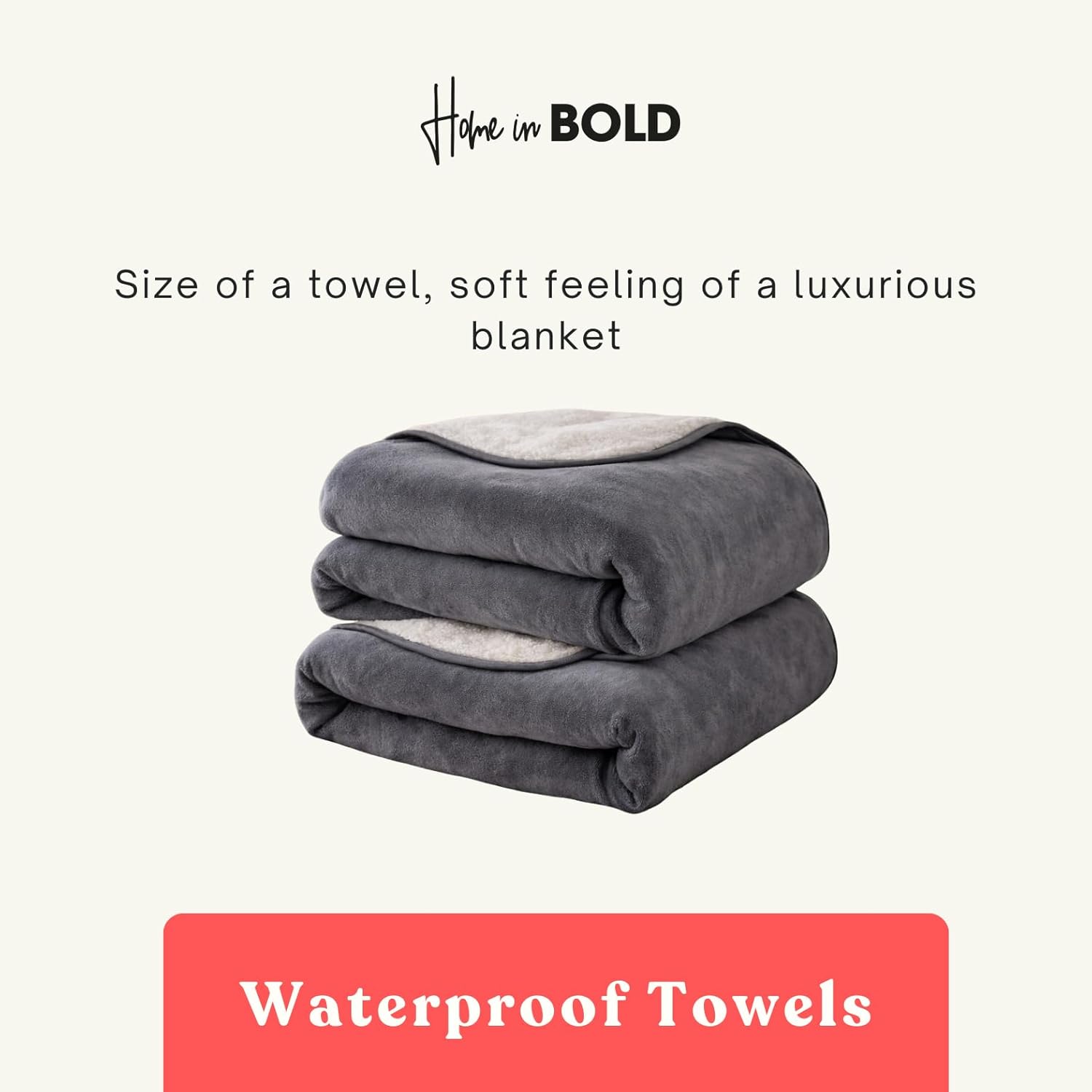 Home in Bold Pound PAD LITE | 2 Pack Sex Towels (Feels Like Blanket - 20"x28") | Waterproof Towels for Intimacy | Squirt Towel Alternative for Messy Fun | Absorbent, Washable & Reusable