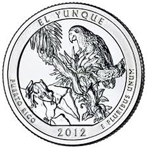 Miniatura 7 de US 2012 Puerto Rico El Yunque National Forest Quarter BU Uncirculated Coin Silver Tone Key Chain Ring Bottle Opener NEW - America the Beautiful