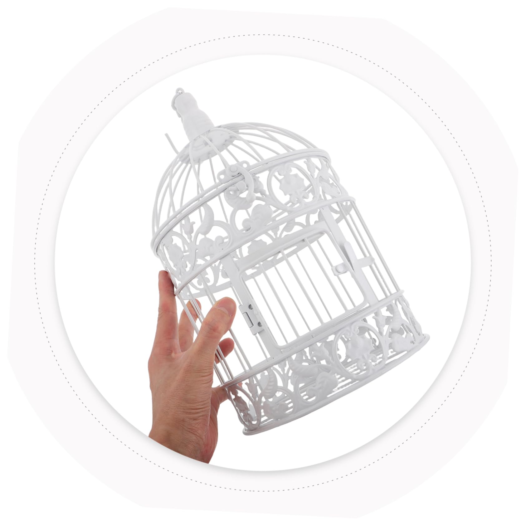 PRETYZOOM Jaula De Pájaros De Hierro De Estilo Europeo Pequeña Jaula De Pájaros Accesorio De Jaula De Pájaros Jaula De Pájaros Interiores Jaulas De La Pieza Central Hierro Forjado