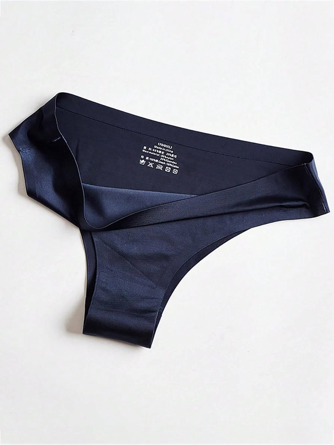 OYOANGLE Women's 3 Pack Ice Silk G String Thong Briefs Sexy Panties Seamless Underwear Mid-Rise Thongs - Image 3