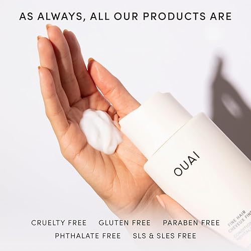 Miniatura 7 de OUAI Recambio de acondicionador para cabello fino, acondicionador voluminizador hecho con queratina, biotina y aceite de semilla de chía, añade