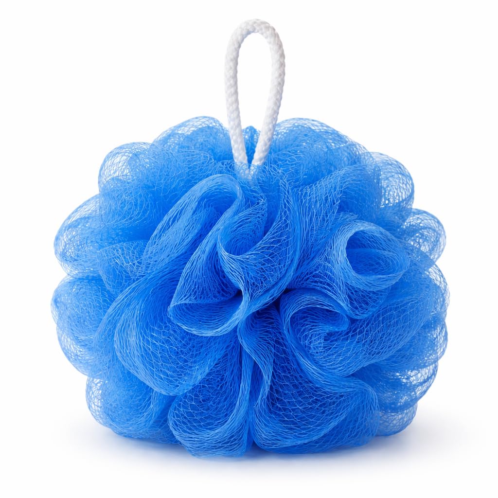 Soft Mesh Bath Loofah Body Scrubber Shower Sponge Exfoliating Bath Sponge for Men and Women Deep Cleansing Body Scrub Random Color Pack (SET OF 1)-image-8