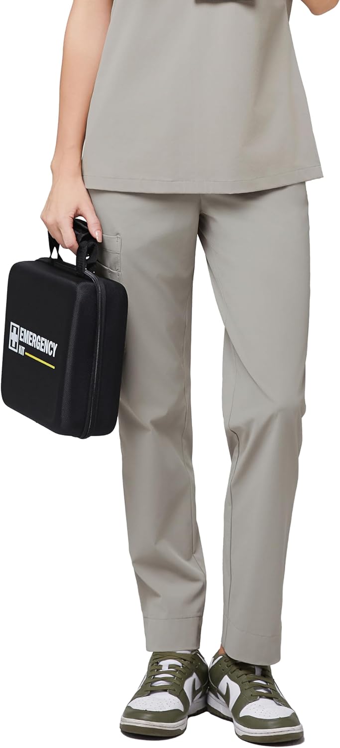 Women's Medical Scrub Uniform Pants S-5XL w/Pockets