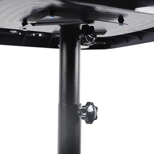 Miniatura 7 de Bandeja de aluminio para salón de belleza, con 5 ruedas para baño, spa, salón de belleza, color negro, plateado