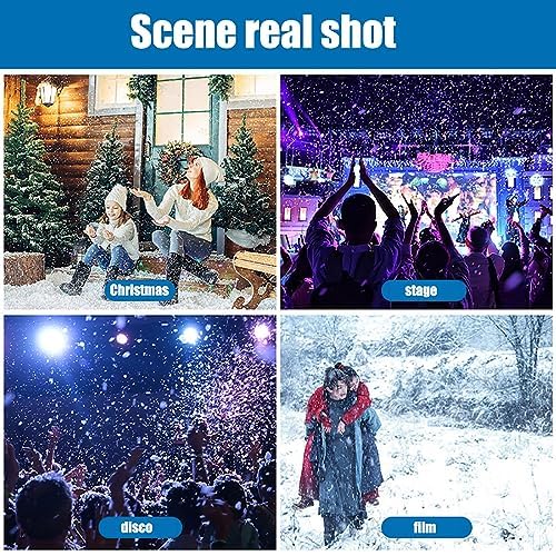 Máquina de nieve súper silenciosa, 1000 W, profesional para producción escénica, cobertura alta de 30 m2 con control remoto para efectos escénicos, Navidad y bodas miniatura 5