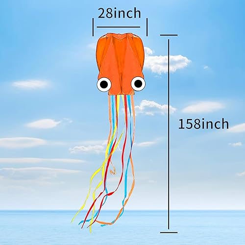 Miniatura 9 de Mint's Colorful Life Octopus Kite for Kids and Adults, Large Frameless Soft Parafoil Kites, Huge Easy Flyer Kites for Beach Trip & Outdoor Activities