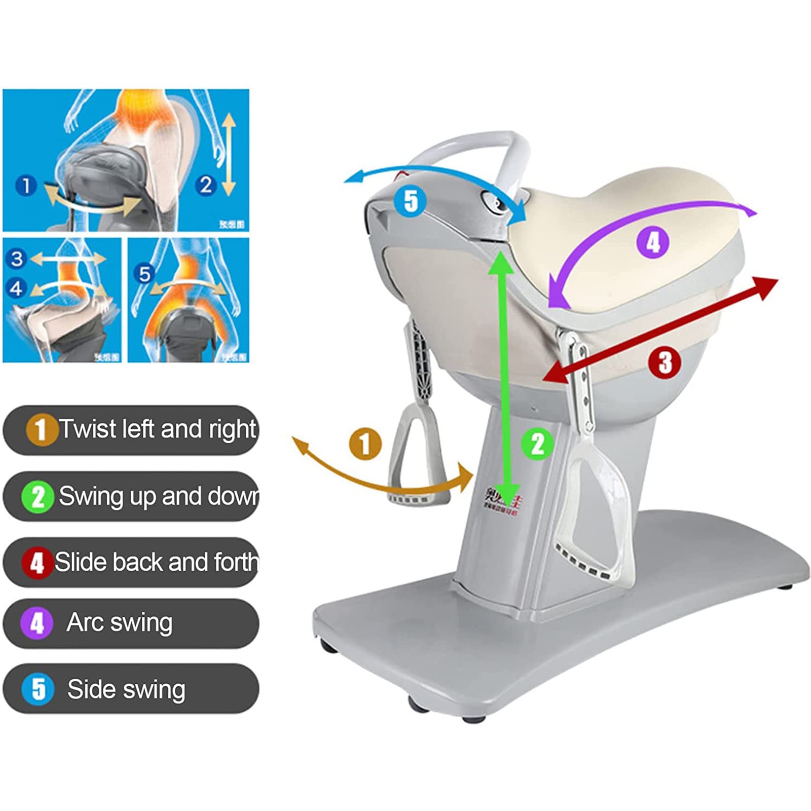 Amazon | 電動乗馬マシン、20速振動速度調整家庭用フィットネス機器