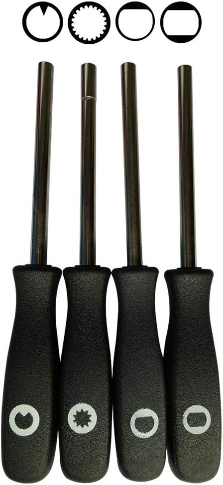 Carburetor adjusting Tools 4pcs set Spline Single-D Double-D PAC-MAN screwdriver For Walbro ZAMA Ruixing carburetor