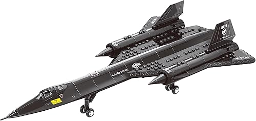 Miniatura 1 de SR-71 Avión de reconocimiento de la Fuerza Aérea de los Estados Unidos, juguetes de construcción de aviones WW2, juego de bloques de construcción de