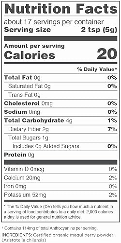Miniatura 6 de Maqui en polvo Navitas Organics, 3 oz Bolsa