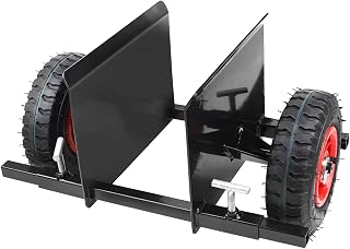 DBREAKS Heavy Duty Panel Dolly, Adjustable Door Dollys with Wheels, 8" Pneumatic Wheels, 600LBS Capacity All Terrain Moving Cart Panel Dolly for Drywall Sheet Heavy Appliance & Material Handling(Red)