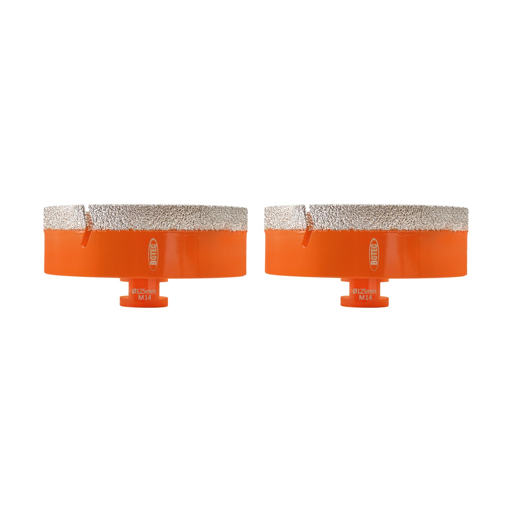 BGTEC Diamond Core Drill Bit 125mm - 2pcs M14 Diamond Hole Saw for Tile Porcelain Stoneware Ceramic Marble Granite Drilling,Suitable For Angle Grinders