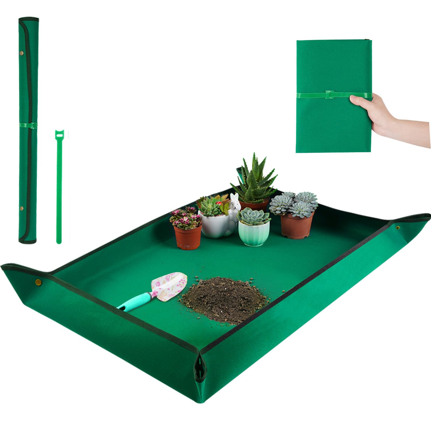 Extra Large Repotting Mat for House Plants Transplanting and Dirt Control Portable Potting Tray Waterproof Potting Mat for Indoor Plants Succulent Gardening Mat Plant Gift for Plant Lovers