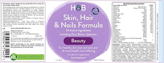 Holland & Barrett Skin, Hair & Nails Formula 360 Tablets