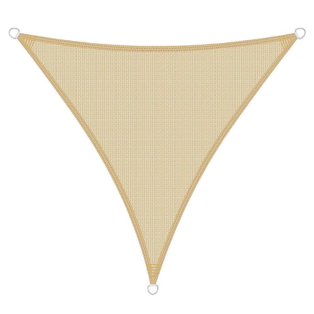 Brigros - Voile Pare-Soleil Triple Angle HDPE 180 g/m² résistant aux Rayons UV avec Anneaux D Acier Inoxydable, Rideau de Voile d'ombrage 3 x 3 m, 4 x 4 x 4 m, 5 x 5 x 5 m, bâche de Protection
