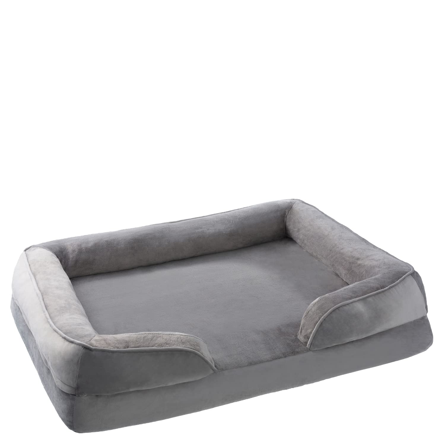 Orthopdisches Hundebett XXL 120x95x21cm Dunkelgrau - Rutschfest, Waschbar,  Dicke Hundematratze Fr Groe Hunde