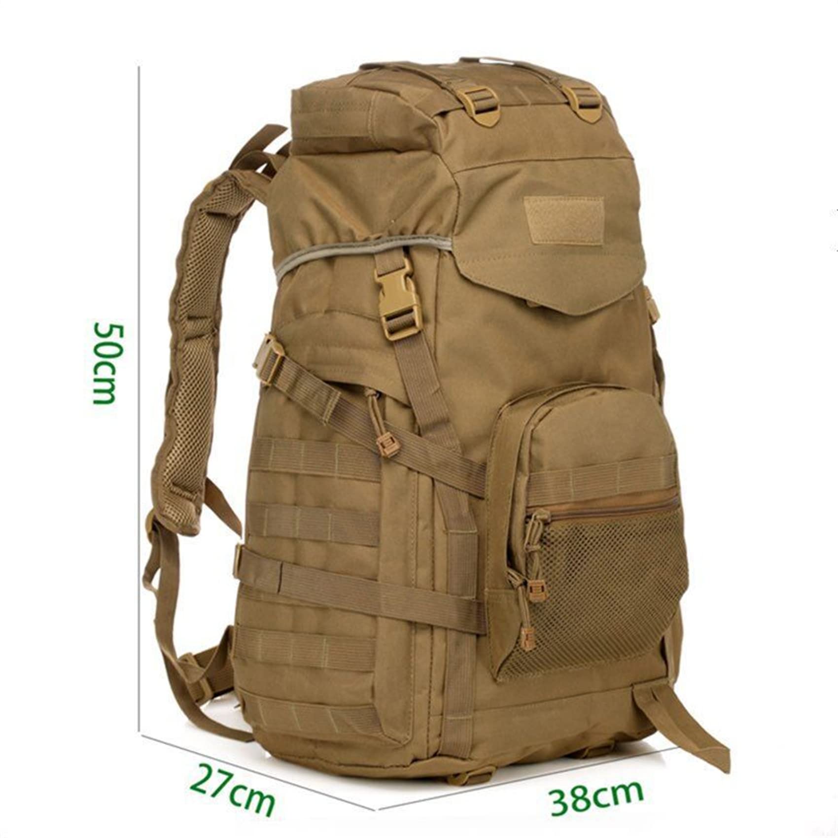 Plecak turystyczny Outdoor 60L wodoodporny plecak sportowy plecak kamuflażowy 800D wojskowy wentylator taktyczny Camping piesze wycieczki plecak podróżny, 5, jeden rozmiar