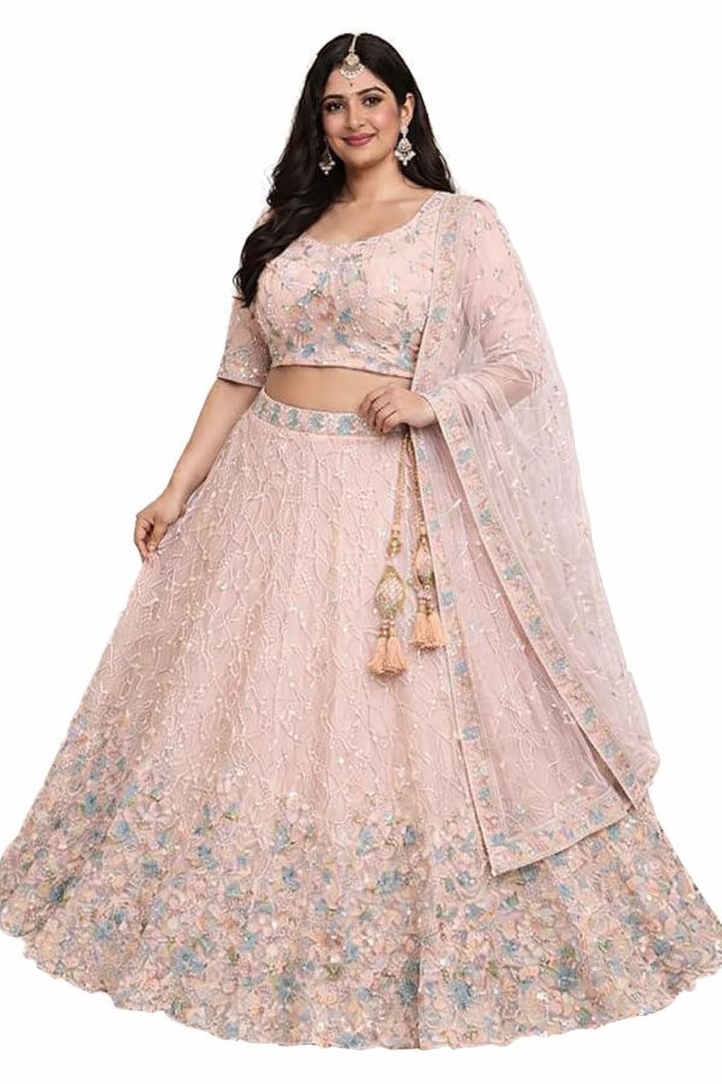 siyavar mart Ivory Bridal Lehenga Choli with Dupatta, Heavy Embroidered, Gold Sequin Work, Marraige Wear-picture-30