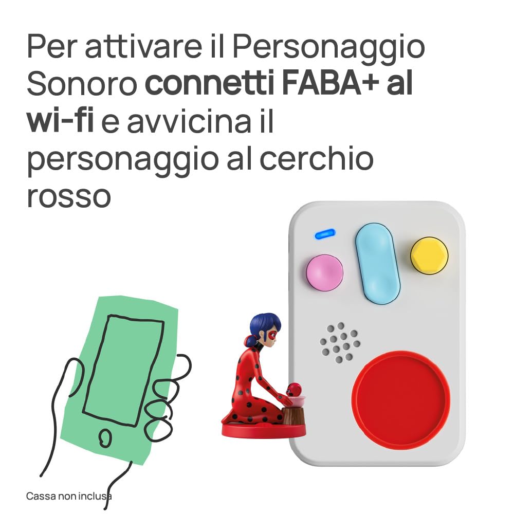 FABA Personaggio Sonoro – Le storie di Ladybug e Chat Noir – Storie e fiabe sonore per bambini e bambine 5-10 anni - Ascoltabile i Raccontastorie FABA, gioco educativo versione italiana