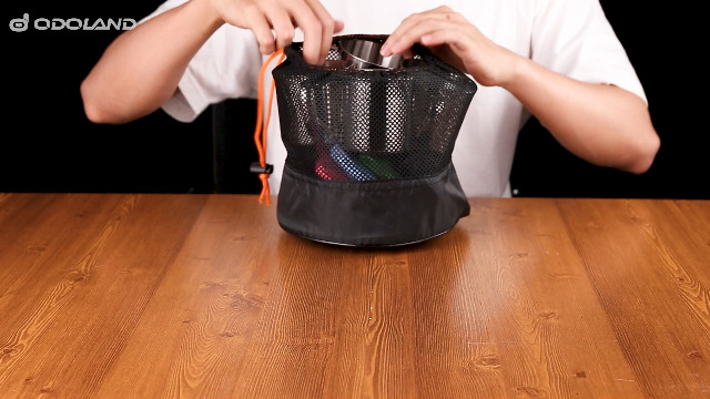 Set Stoviglie Da Campeggio In Acciaio Inox Per 4 Persone - 29 Pezzi Con Borsa Rete, Ideale Per Picnic E Viaggi - Foto 3