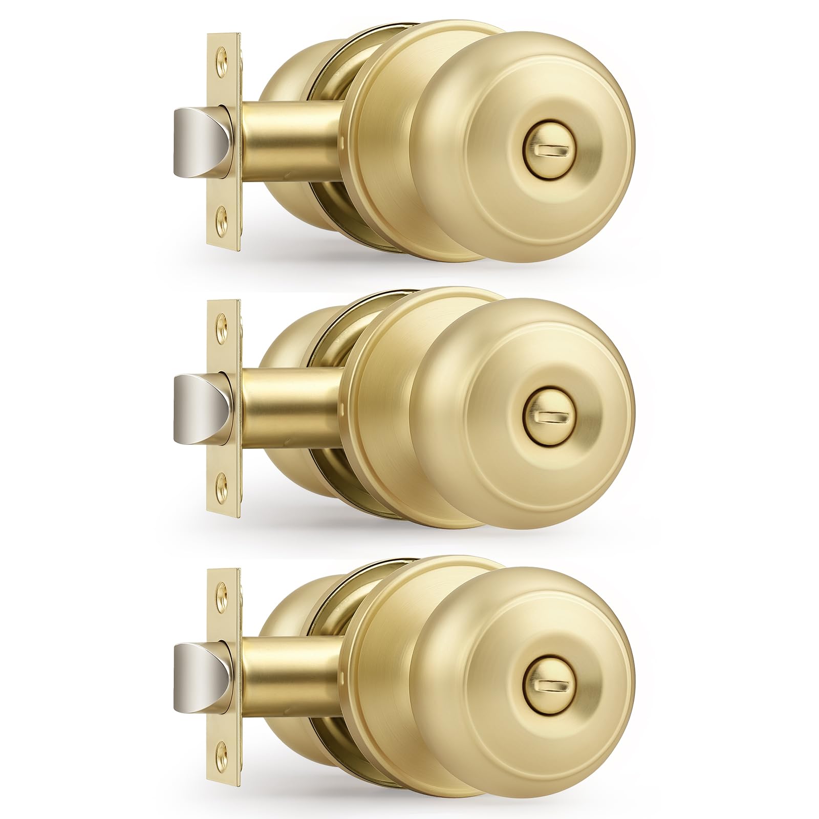 Probrico Gold Dummy Door Knobs - 2 Pack -18