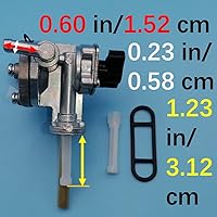 Vista 6 de Interruptor de tanque de válvula de petcock de combustible compatible con Suzuki Vinson 500 LTA500F LTA500FB LTA500FC LTF500F LTF500FC 4x4 Manual
