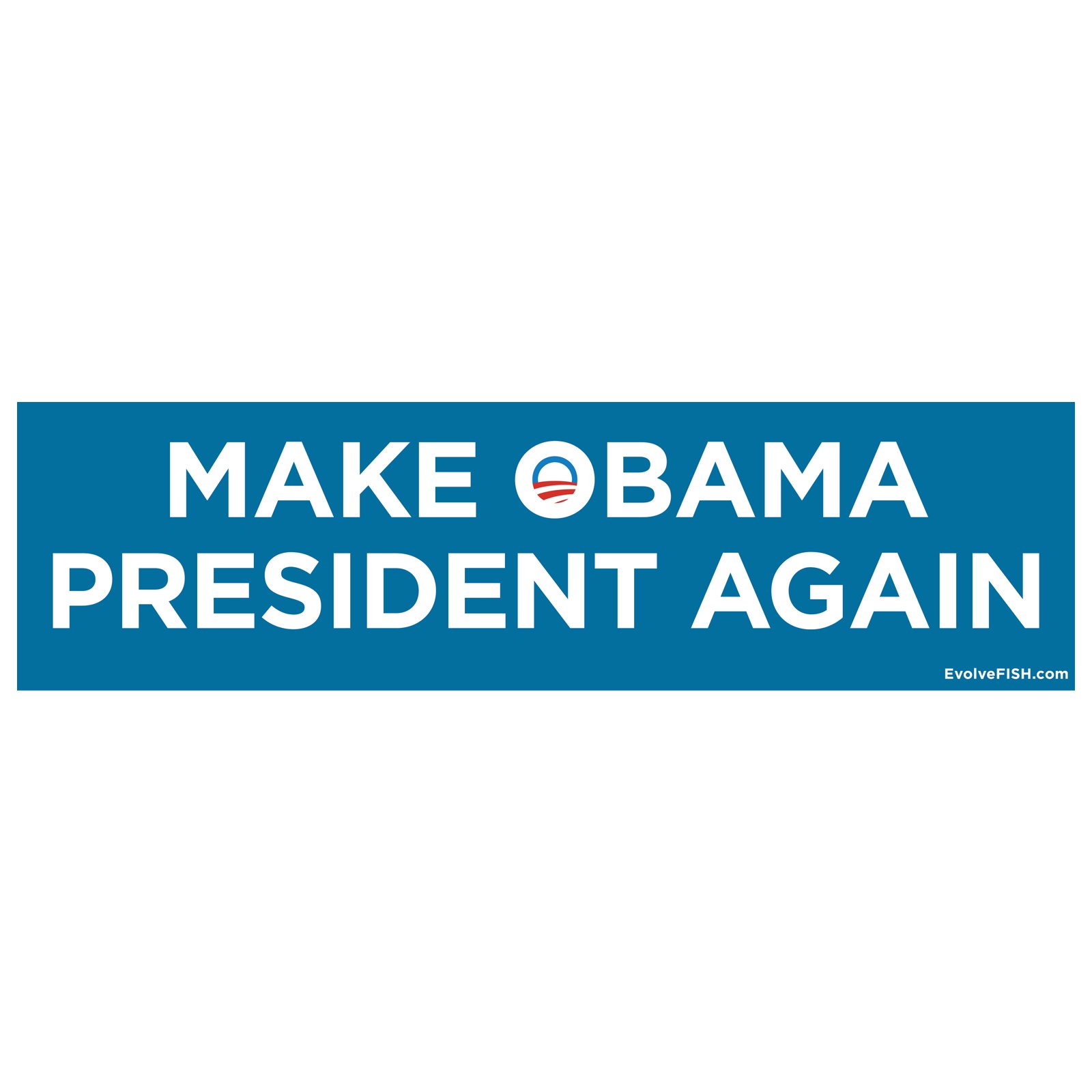 Sticker pour pare-chocs Obama EvolveFISH contre la décoloration