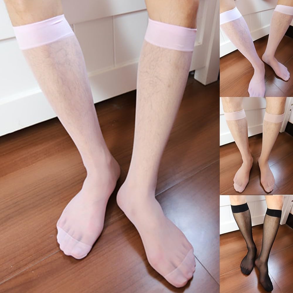 Chaussettes invisibles en nylon transparent pour homme - Design lisse et respirant - Pour chaussures habillées et environnements professionnels
