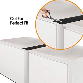 Silicone Gap Cover, (2 Pack) Silicone Gap filler Stopper (21inches, Black)