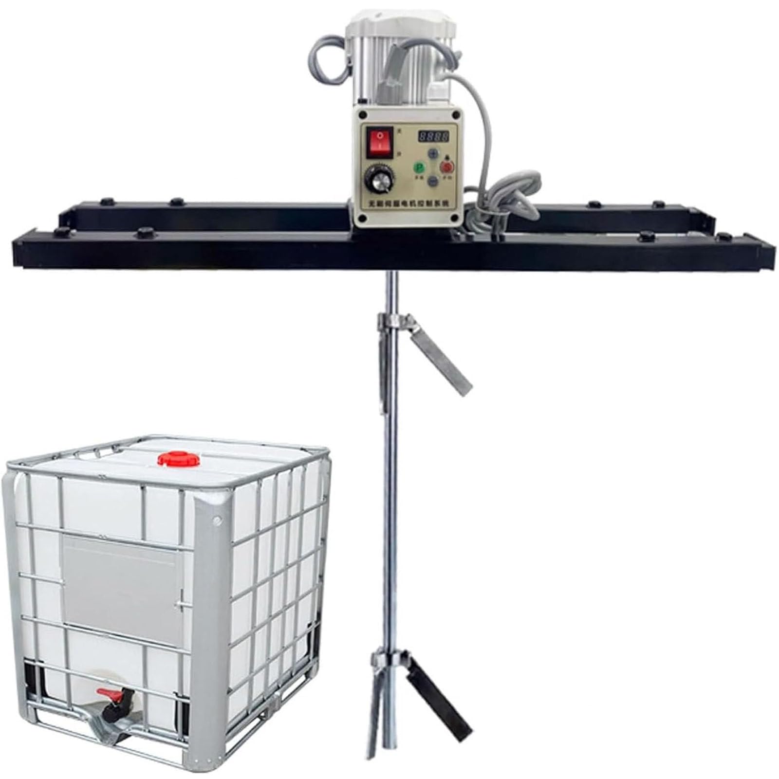 Miscelatore Vernice IBC,Macchina Miscelatrice Pneumatica del Serbatoio,con Gancio Supporto Regolabile 75-120 Cm,Elica Pieghevole,per L'agitatore del Dissolutore Dell'inchiostro,A