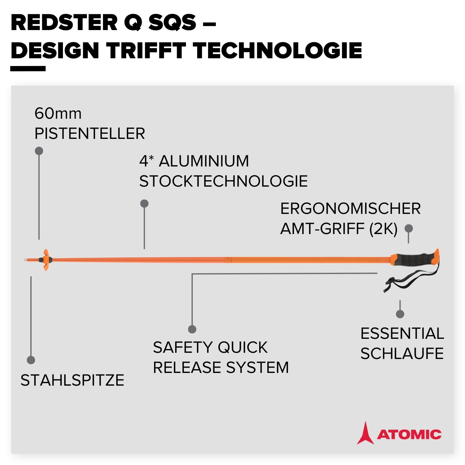 Atomic REDSTER Q SQS Skistöcke - Länge