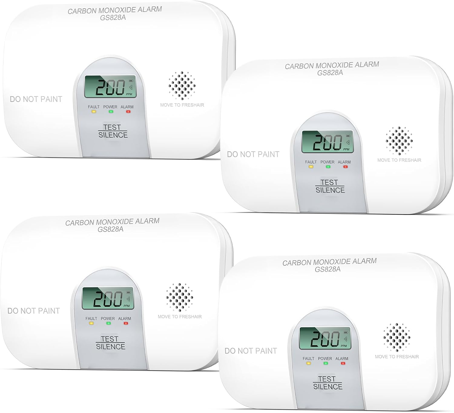 Siterwell Carbon Monoxide Detectors, 10 Year Product Life Portable Carbon Monoxide Detector with LCD Digital Display and Sound Warning, ETL Listed, Travel Carbon Monoxide Detector for Home, 2-Pack