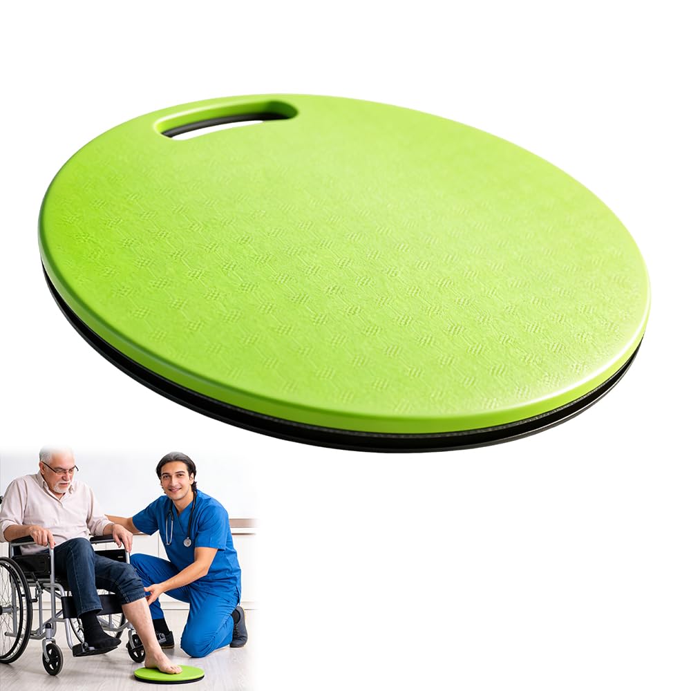 Ausili per Disabili, HOVCEH Disco Girevole Antiscivolo Trasferimento per Pazienti Allettati Fino a 120 kg, Turntable Transfer Aid Girevole a 360° per Mobilità Trasferimento