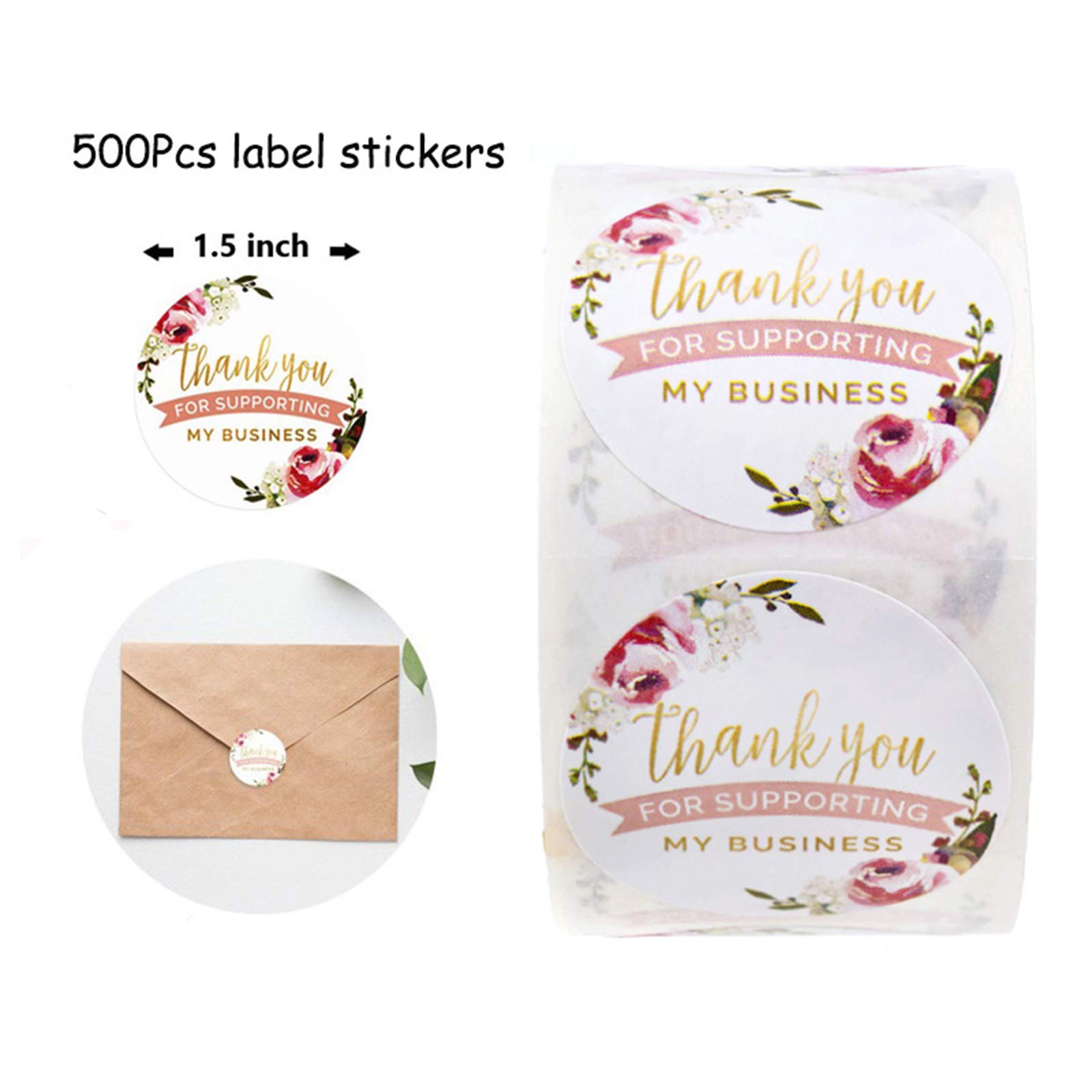 Pegatinas Bodas Hechas A Mano Pegatinas Redondas De Agradecimiento Para  Negocios O Bodas - ¡Etiquetas Hechas A Mano De 1.5 Pulgadas En Rosa!  Pegatinas Rosa Personalizadas, image size:1600x1600