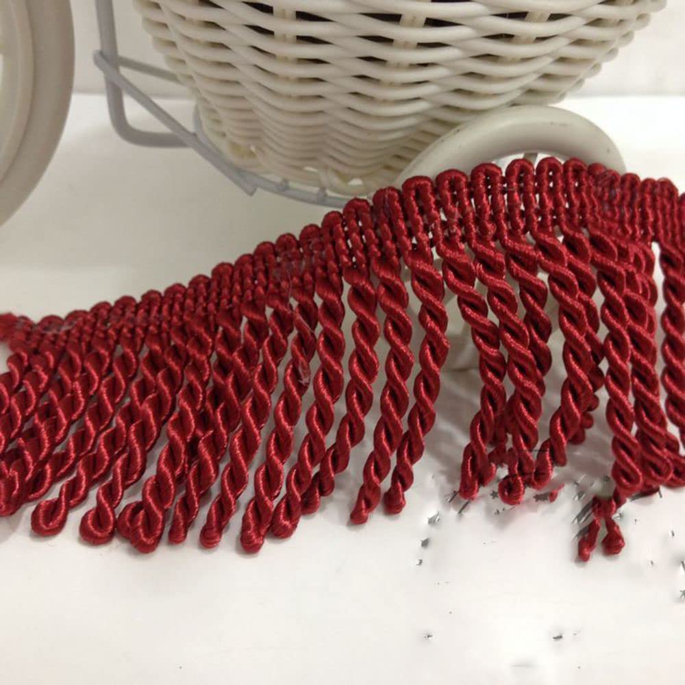 AHANDMAKER 10 Yards Rideau Franges Bullion Frange Garniture, Beige Tissu Garnitures Et Embellissements Coton Fiber Gland Poids Rideau Franges Couture Pour Bricolage Décoration Rideau Canapé Vêtements