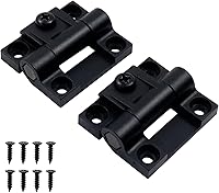 Antrader 2-Pack E6 Adjustable Torque Position Control Hinges 43x36mm Black Plastic - Countersunk Holes for Doors & Panels