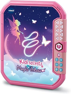 VTech - KidiSecrets Magic Glow, Journal Intime Électronique avec Code, 5 Activités et Jeux, Carnet Secret Papier avec Feutre à Encre Invisible, Cadeau Enfant de 6 Ans à 12 Ans - Contenu en Français
