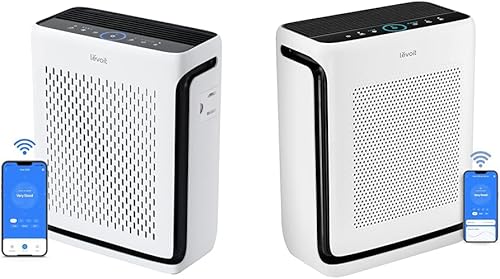 LEVOIT Purificadores de aire con monitor de calidad de aire para habitaciones grandes del hogar, Vital 100S cubre hasta 1110 pies cuadrados y cubre