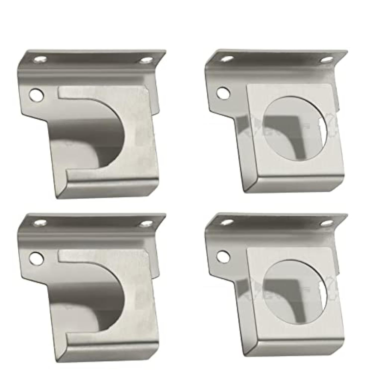 4ever Stainless Steel Solid 25 mm Curtain Rod Universal Wall to Wall Bracket for Door and Windows with Complete Fittings - Pack of 2 Pair (4 PCS.)-image-18
